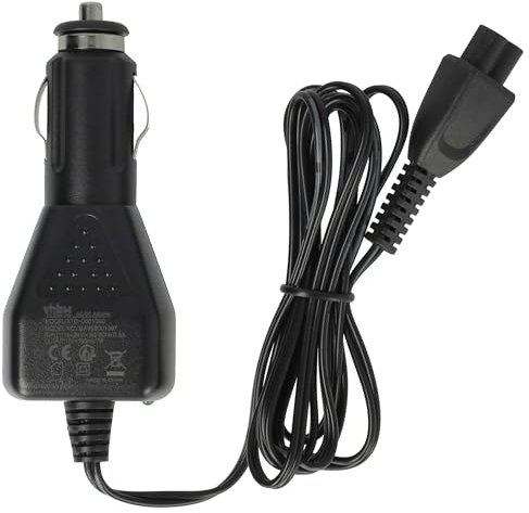 vhbw Cable de Carga para el Coche Compatible con Kärcher OC 3 Bike Box Limpiador a presión - Cargador 12 V Negro