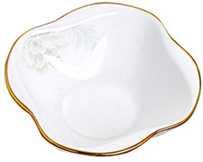 Ceramic Cutlery Salad Bowl Ceramic Dip Bowls Set 5Pcs White Dipping Sauce Bowls Phnom Penh Decoration Seasoning Dishes Suitable for Holding Tomato Sauce Soy BBQ and Other Small Bowl