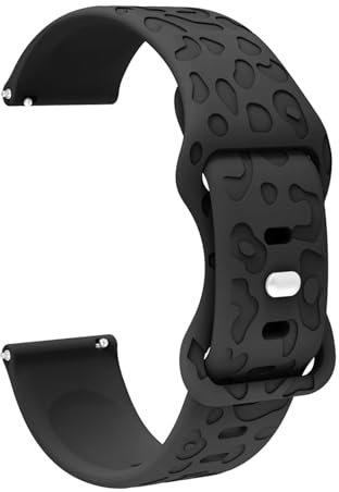 Silikon Armband für Withings ScanWatch 42mm/ScanWatch 2 42mm, 20mm Wasserdichte Weiche Ersatzriemen, Weiches Silikon Ersatzarmband Uhrenarmband Sportarmband für Damen Herren, Schwarz