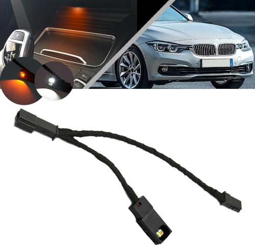 NSLUMO 1X White Orange LED Cup Holder Area Lights For B.M.W 3 Series F30 F31 LCI 4 Series F32 F33 F36 LCI M3 F80 LCI F82 F83 LCI Bimmer Central Cup Holder Ashtray Ambient Light