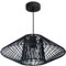 Paco Home LED Pendelleuchte Wohnzimmer Pendellampe Hängeleuchte Esszimmer Küche Deko Vintage Korboptik Boho Natur E27, Lampenart:Pendelleuchte, Farbe:Schwarz 4
