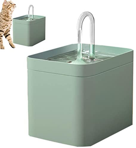 1.5 L Fontaine À Eau pour Chat, Fontaine À Eau pour Chat sans Fil, Fontaine À Eau pour Chat Silencieuse, Distributeur d'eau pour Chien Et Chat, Fontaine À Eau À Circulation Automatique avec Robinet