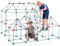 VEVOR Fort Bausatz Kinder, 180-teiliges STEM-Bauspielzeug, pädagogisches Geschenk für 4 bis 8+ Jahre alte Kinder, Spielzelt-Bauset, Konstruktionsspielzeug mit 120 Stäben und 60 Bällen