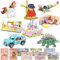 SANLIUSANJIU 8 Stücke 3D Puzzle Kinder Spielzeug Paket, 3D Puzzle Lernspielzeug, 3D Cartoon Puzzle, Puzzle 3D Lernspielzeug Tieren, Haus, Geschenke für Kinder und Mädchen Weihnachten (A)