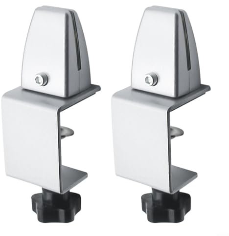 2 PCS Desk Divider Clamp Screen Partition Clip, Thickened Adjustable Screen Clip Desk Acrylic Partition Clip, Desk Shield Clamp Privacy Panel Clamp