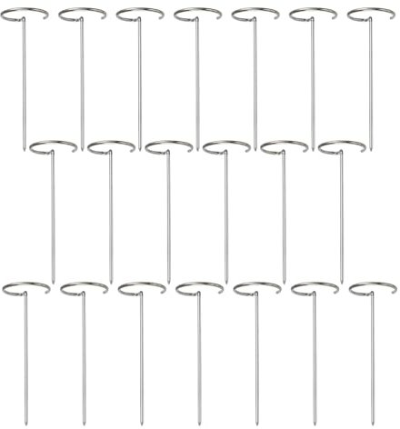 Metallspieße für Luftfritteuse | BBQ Spieße Vertikal 20 - Edelstahl BBQ Spieße zum Grillen, Wiederverwendbarer Grillspieß, Grillspieß für Fleisch, Gemüse