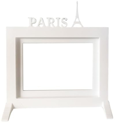 Well Home - Bilderrahmen für Tisch oder Wand, Modell Paris/Rahmengröße 24 x 22,5 x 1,5 cm für Fotos mit 15 x 20 cm, Weiß