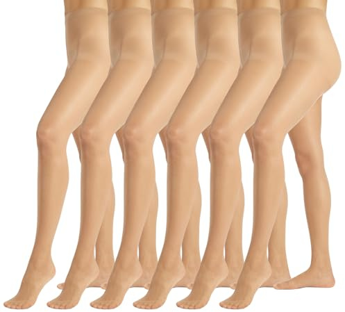 PIKY PACK 6 PAIRS Collant Velati 20 DEN, Calze Trasparenti Effetto Satinato, Collant Donna, Collant Trasparenti, Calze Velate, Made in Italy
