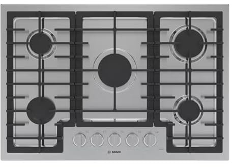 500 Series 30 in. Gas Cooktop in Stainless Steel with 5-Burners Including 16,000 BTU Burner