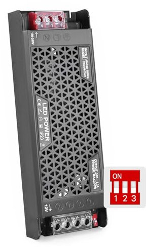 BRIMETI LED Trafo 230V Auf 24V 200W Dimmbar Transformator 8.3A Extra Dünn Netzteil Spannung Treiber Driver Schaltnetzteil Dimmbar Trafo Konstantspannung Niederspannungs für LED Streifen Lampe