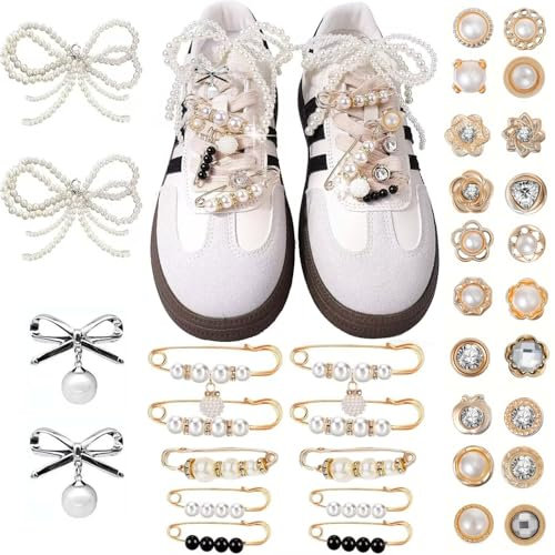 Srvauyea 34 Pièces Sneakers Ornements, Pendentifs à Perles pour Chaussures de Sport, Charmes de Chaussure, Sneakers Pendentif Décoratif, Charms pour Chaussures de Sport, Décorations pour Chaussures