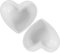 Mipcase 2 Pièces plats en forme de coeur jolis bols à soupe jolies assiettes bols mignons ramequins en forme de coeur bol de bonbons mignon bol coeur céramique blanche
