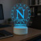 Generico Lampada LED Napoli 4 Scudetto Personalizzata con Nome | Luce Notturna RGB Multicolore con Logo Calcio Napoli | Targa Acrilica Incisa | Base Touch Decorativa per Tifosi e Regalo Bambini
