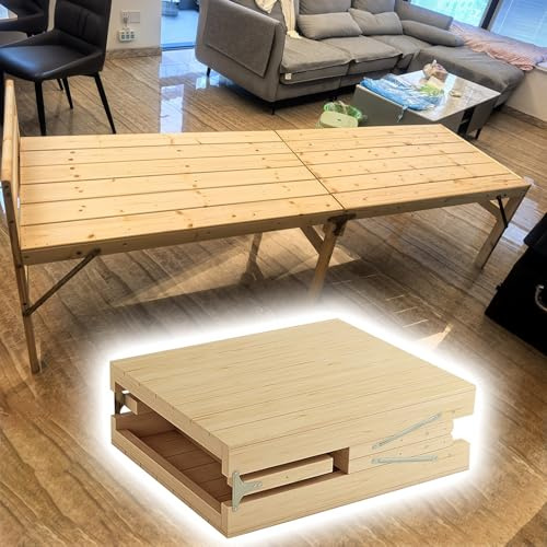 MLYAYE Klappbares Nachttischregal aus Holz, tragbar, erhöhte Sicherheit, robuste Plattformbetten für Kleinkinder, Nickerchen-Cama(200 x 30 x 50 cm)
