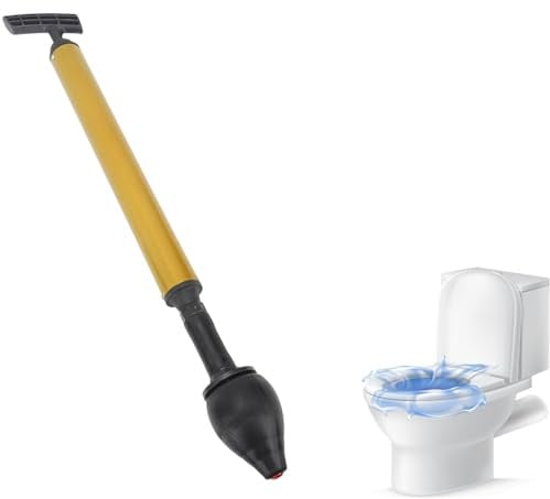 Toiletten Pömpel Pressluft Rohrreiniger inkl Saugglocke - Ausgussreiniger mit Hochdruck,für Badezimmer Abläufe und verstopfte Rohre