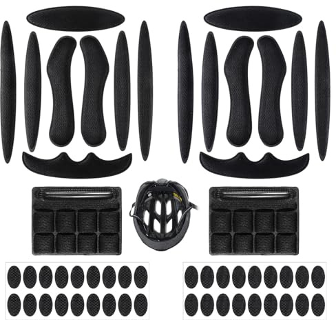 LXUEJIE 2 Set Fahrradhelm Polster Ersatz, Fahrradhelme Zubehör Universal Polster Fahrradhelm Schwamm Innenpolster Geeignet für Mountainbike-Helme,Kinderhelme(2sets)