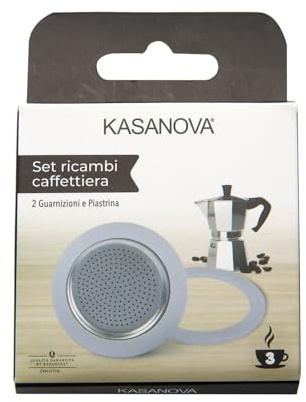 KASANOVA Set ricambi caffettiera 3 tazze
