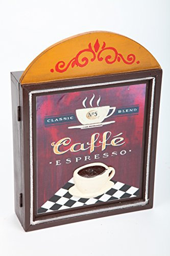point home Design-Schlüsselschrank Caffe-Espresso, Retro, braun, 35cm
