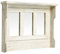 dasmöbelwerk Ablage mit 3 Spiegeln Shabby Chic Weiß Wandspiegel Landhaus 13.195.04A