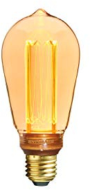 SYLVANIA Retro Vintage LED-Lampe, E27 Sockel, 2,5 Watt / 125 Lumen entspr. ca: 13 Watt, Candlelight (2000K), 25.000h Lebensdauer, Birnen Form, 64mm Durchmesser, 142mm Länge, getönter Kolben, 1er Pack