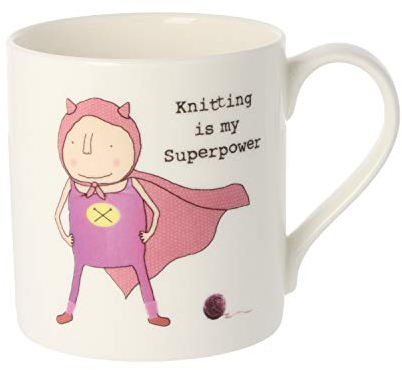 Rosie Made A Thing Knitting is My Superpower Bone China Mug Gift Idea Her QRH31