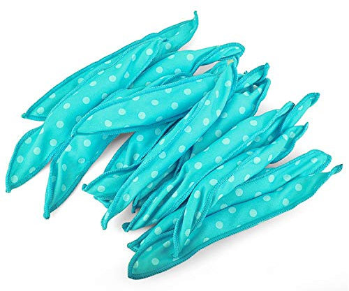 Zerotwo 20Pcs Lockenwickler Rollen, Schwamm Schaum Haar Lockenwickler,Keine Wärme Lockenwickler Magie Kissen Weiche rollen Haarpflege DIY Styling Werkzeuge für Lange und Kurze Haare (Blau)