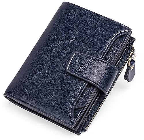 SENDEFN Portefeuille Femme Cuir Porte Monnaie Femme Fermeture Eclaire, Portefeuille et Porte Carte Femme RFID Blocage
