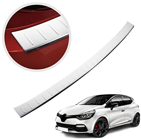 CHROMEMASTER | Protection de Pare-Chocs arrière pour protéger des Rayures | Compatible avec Renault Clio 5 Hatchback 5 Portes de 2019- | Acier INOX Poli/Chrome