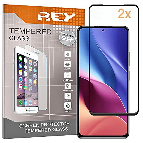 2X Protector de Pantalla 3D para XIAOMI REDMI K40 - XIAOMI Poco F3 - XIAOMI Mi 11i, Negro, Protección Completa, 3D / 4D / 5D