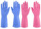Lot de 2 paires de gants en caoutchouc réutilisables pour la cuisine, taille S, bleu + rose