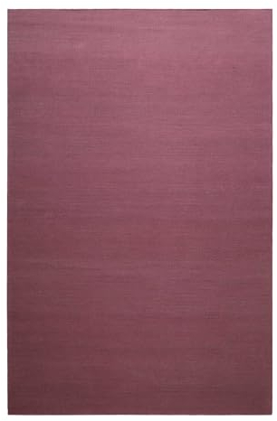 wecon home Robuster Green Looop Kelim Baumwoll-Teppich für Wohnzimmer, Schlafzimmer, Esszimmer, Kinderzimmer und Flur - Nizza (80 x 150 cm, Bordeaux)