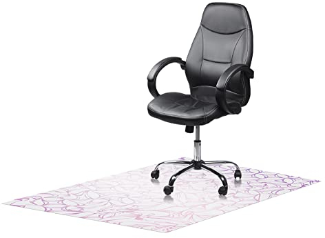 Mubusi Floor Protection Mat Eintauchen 60x80 cm - Schreibtischstuhl Unterlage Anti-Rutsch - Bodenschutzmatte Bürostuhl Parkett