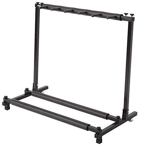 LALAHO 3/5/7/9 Multiple Guitars Stand Foldable Guitar Stand Musical Instruments Display Rack for Studio or Home (5 Holder)