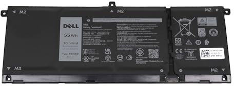 9077G Original Dell Batterie 53Wh (4 cellules) pour Latitude 15 (3510), 11 2in1 (3120), Vostro 15 (5502)