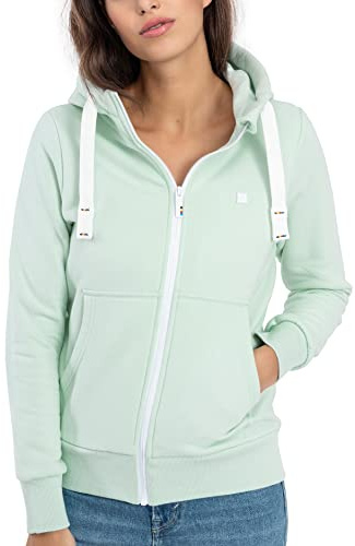 DEPROC-Active Damen Sweatjacke mit Kapuze Kapuzenjacke Zip Fleecejacke Windbreaker Hoodie mit Reißverschluss Finjacmyk Kapuzenpullover