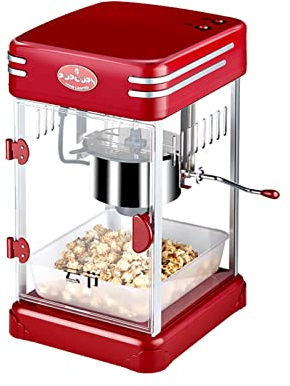 Máquina de Palomitas de maíz, Fabricante de Palomitas de maíz Retro eléctrico: Haga deliciosas Palomitas de maíz de Cine con Aire Caliente sin Grasas saludables, golosinas caseras
