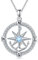 YAFEINI Kompass Halskette für Damen Anker Anhänger Kette 925 Sterling Silber Kompass Schmuck Geschenk für Mädchen Jungen (Anker Kette)