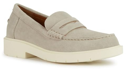 Geox Damen D SPHERICA EC1 A Loafer, Light Grey, 37 EU