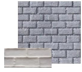 TK Moldes para hormigon impreso, mortero impreso y cemento impreso semirígido y reutilizable. Cemento vertical, hormigon vertical, mortero vertical 40X20CM (Adoquin rectangular tipo bola)