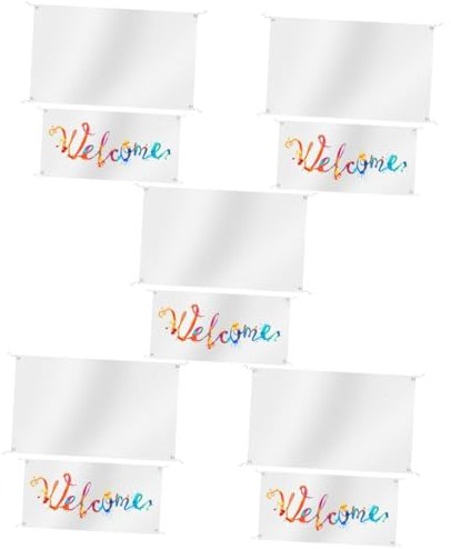 Yardwe 10 Sätze Weiße Flagge Leere Banner Zum Dekorieren Diy-banner Für Unternehmen Geschäftszeichen Abschluss-sublimationsbanner Leeres Weißes Banner Büro Polyester Draussen Leere Flagge