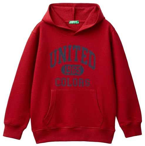 United Colors of Benetton Kinder und Jugendliche C/CAPP. M/L 3J68C203N Kapuzenpullover, rot, 140 cm
