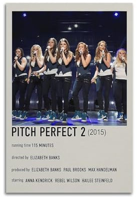 Pitch Perfect Filmposter auf Leinwand, Raumdekoration, Poster für Schlafzimmer, Wohnzimmer, Wände, 30 x 45 cm, ungerahmt