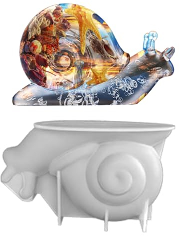Grand moule en silicone pour la fabrication de savon, plâtre, ornements, décoration d'intérieur, moule en silicone pour résine époxy, grand escargot