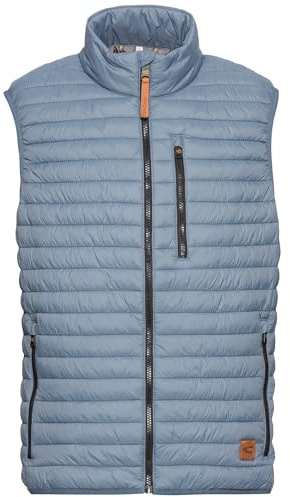 camel active Herren Steppweste aus recyceltem Polyamid Jeans Blau, menswear-52