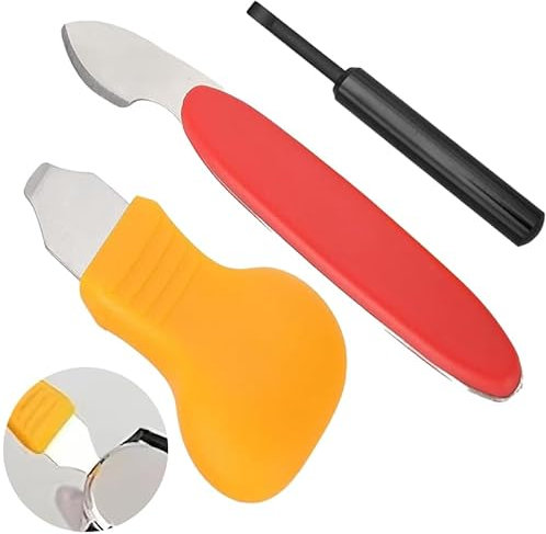 JOYVOX 3 PCS Watch Back Cover Remover Tool Kit, Professional Watch Repair Tool Set, Flat Shovel Design for Easy Back Case Removal, Durable and Rust-Proof, Essential for Watchmakers and DIY Repairs