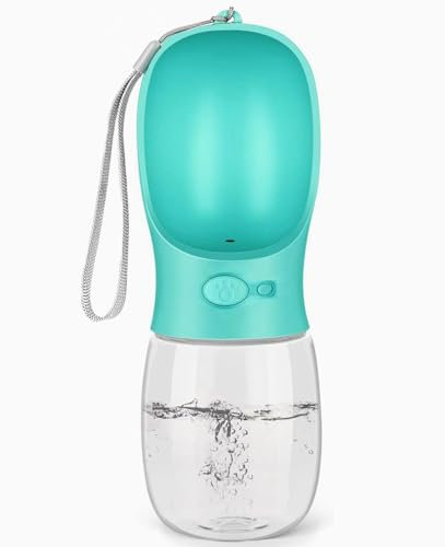 Emwel Dog Water Bottle - 350ml Water Feeder Leak Proof Portable Puppy Water Dispenser with Drinking Feeder for Pets Outdoor Walking, Hiking, Travel, Food Grade Plastic For Pets