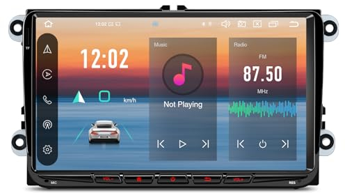 XTRONS 9 Zoll IPS Android 14 Autoradio Car Stereo Multimedia Player Octa Core 4+64GB für VW SKODA SEAT Eingebautes 4G LTE Car Play Android Auto AKM DSP GPS Bluetooth 5.0 WIFI Optional DAB OBD TPMS DVR
