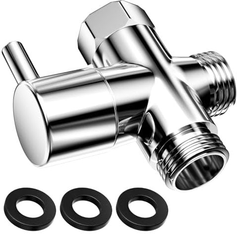 Lectorias Vanne 3 Voies, G1/2 Inverseur Douche, Vanne d'Inversion de Douche, Séparateur d'Eau de Prise de Bain 3 Voies, Inverseur de Douche à 3 Voies, Adaptateur 3 Voies pour Douche, Cuisine(20mm)