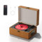 Yintiny Lettore CD in pelle ricaricabile con altoparlanti; trasmettitore Bluetooth; regalo festivale; lettore BGM per decorazione domestica (caffè)