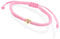 Initial Bracelet Initial S Charm Alphabet Woven Bracelet Handmade Pink String Woven Jewelry Gift for Teen Girls Friends Wife (S)